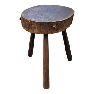 Tabouret tripode brutaliste
