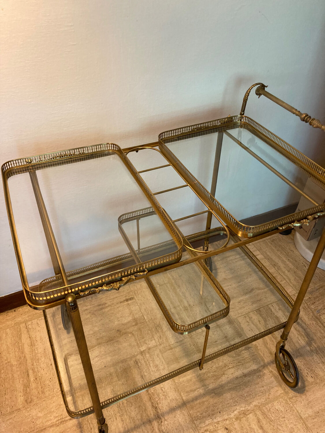 Neoclassical bar cart from the 1950s