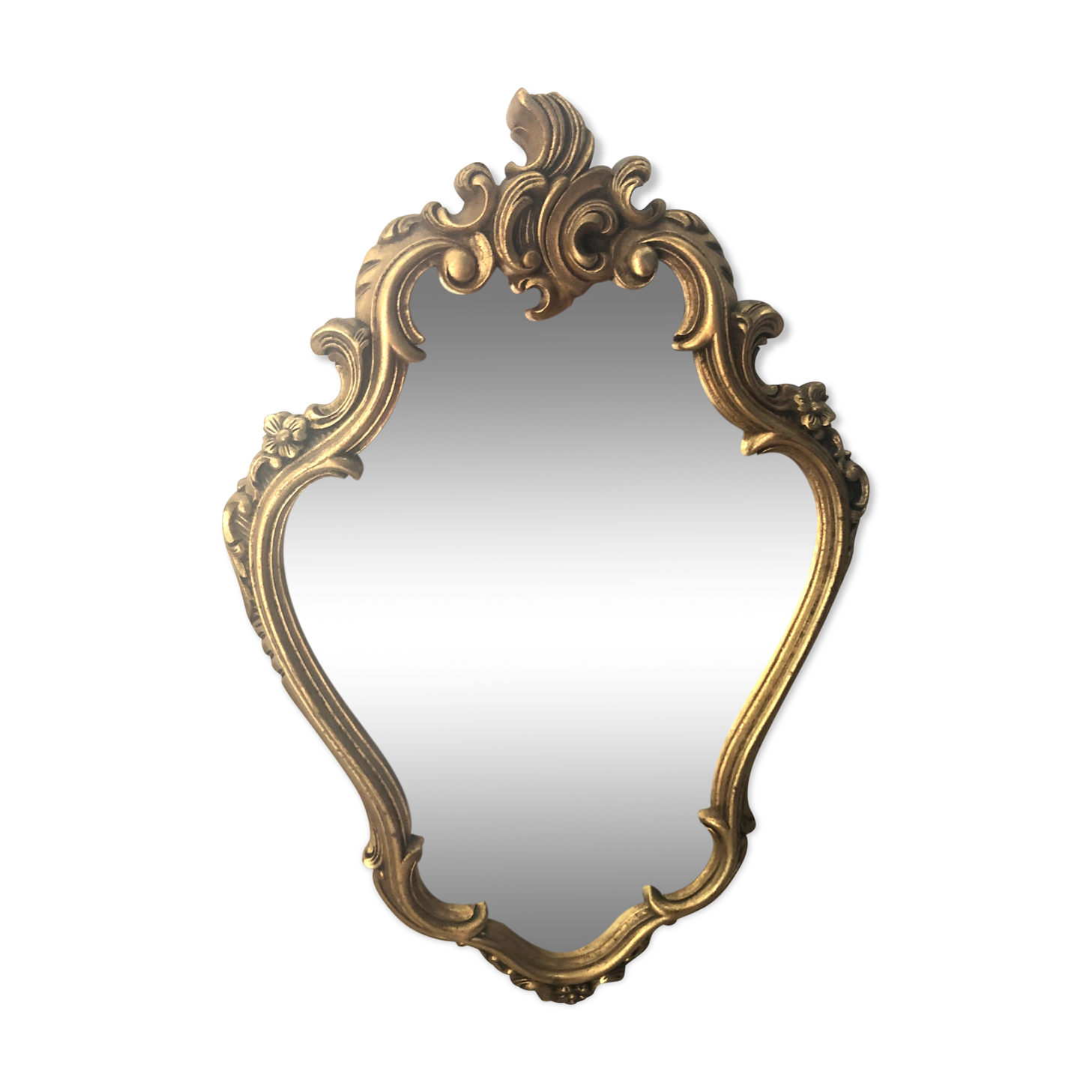 Golden baroque mirror - 62x42cm