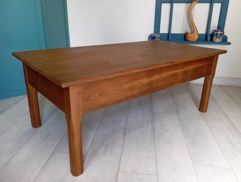 Late 19th century solid oak coffee table