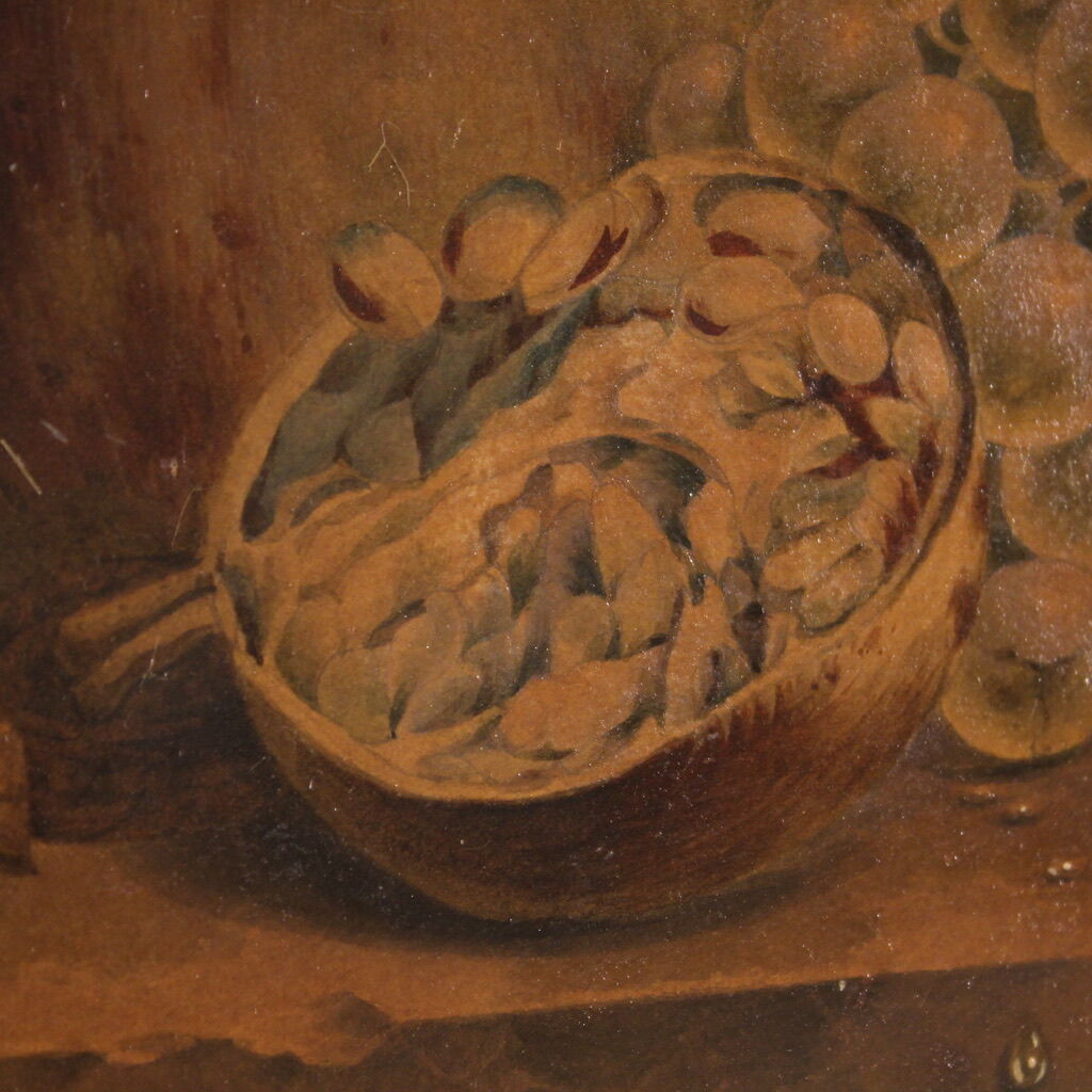 Still life on paper signed and dated 1839