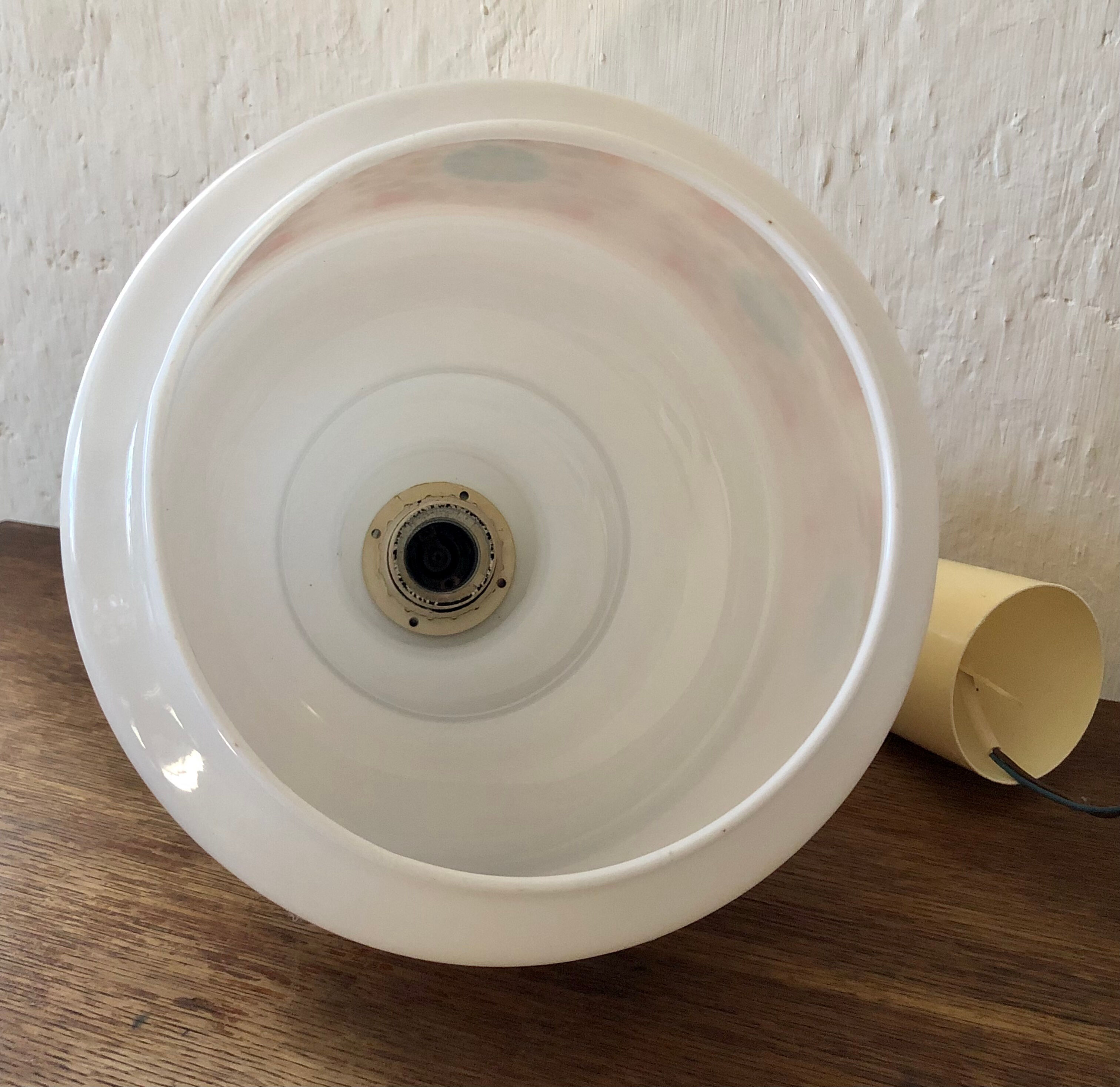 Vintage opaline pendant light