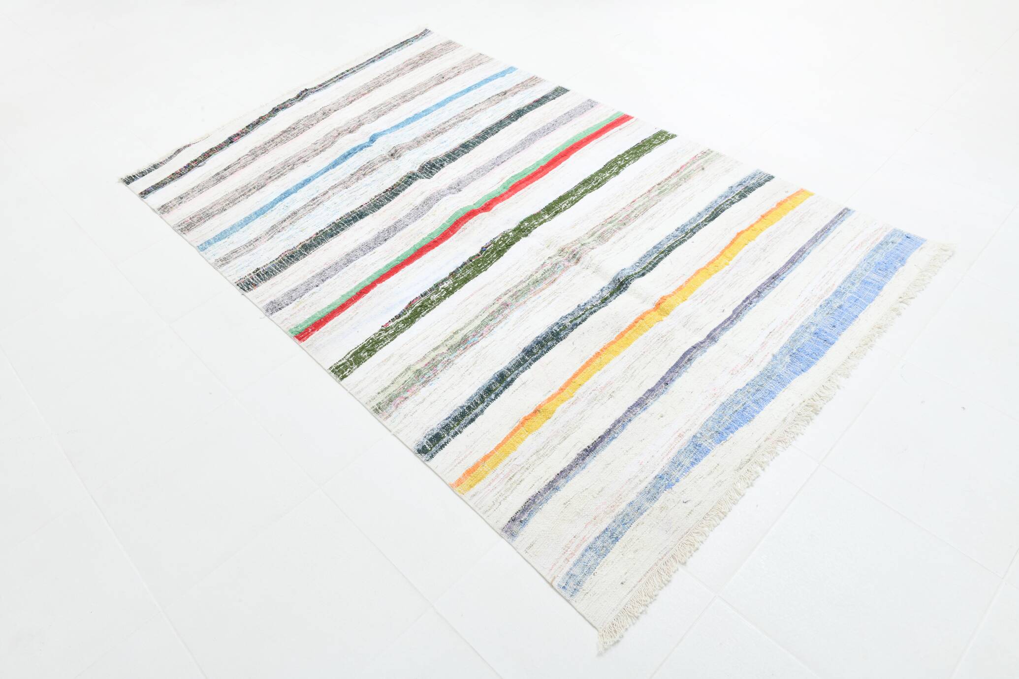 5x8 Contemporary Handmade Vintage Kilim Rug, 149x238Cm