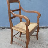 Straw provencal armchair
