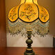 Table lamp, beads and flowers