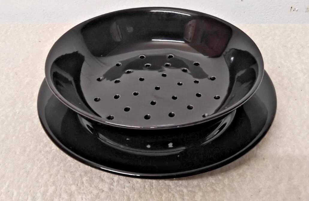 Old Drainer / Colander and Its Ceramic Dish