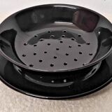 Old Drainer / Colander and Its Ceramic Dish