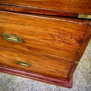 Commode de bateau en teck XIXe en deux parties
