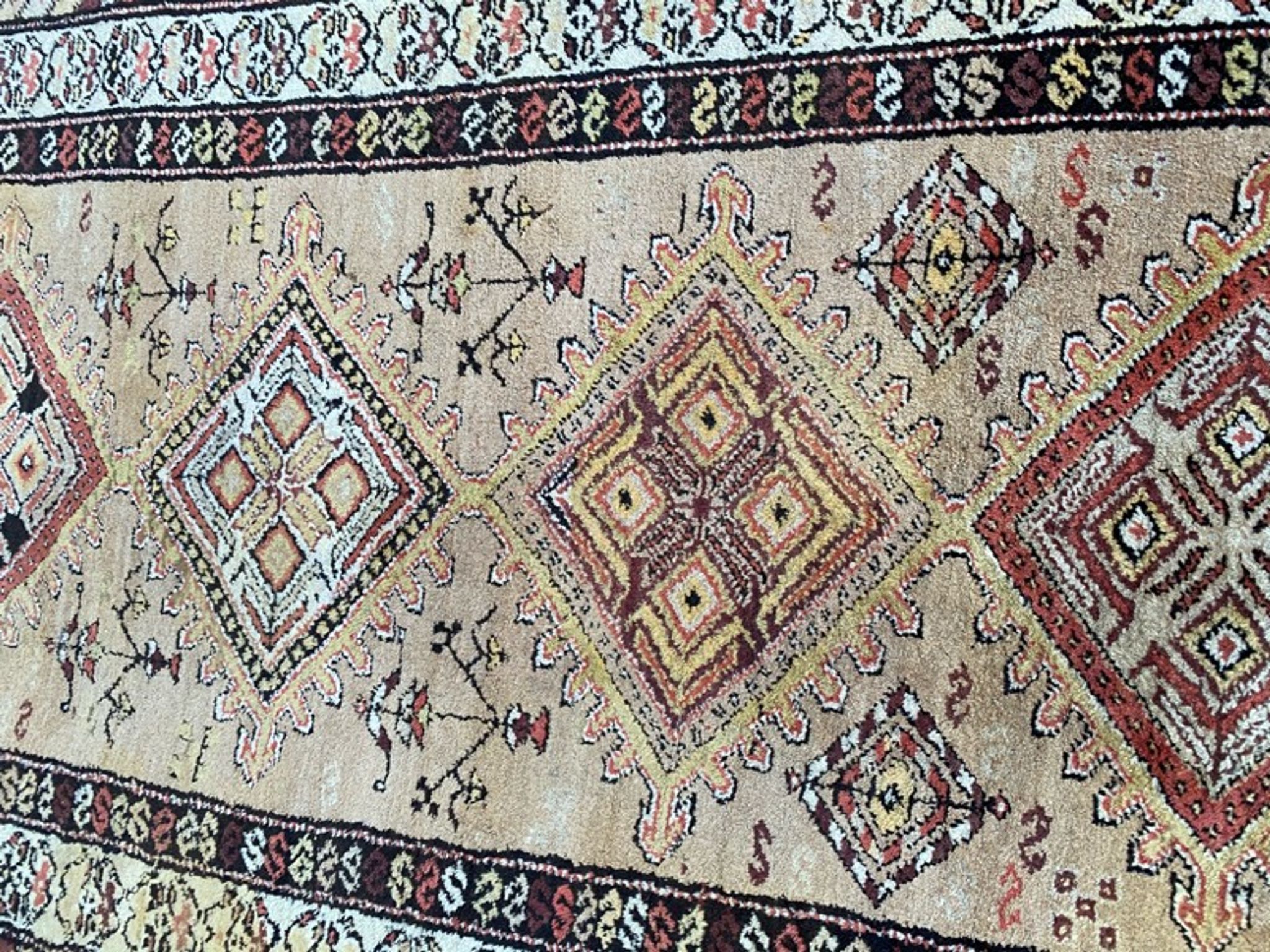 Ancient Persian Kurdish carpet for corridor 108x352 cm