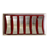 Ensemble de 6 porte-couteaux design en inox années 60-70