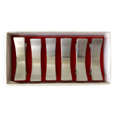 Set of 6 designer stainless steel knife holders from the 60s and 70s