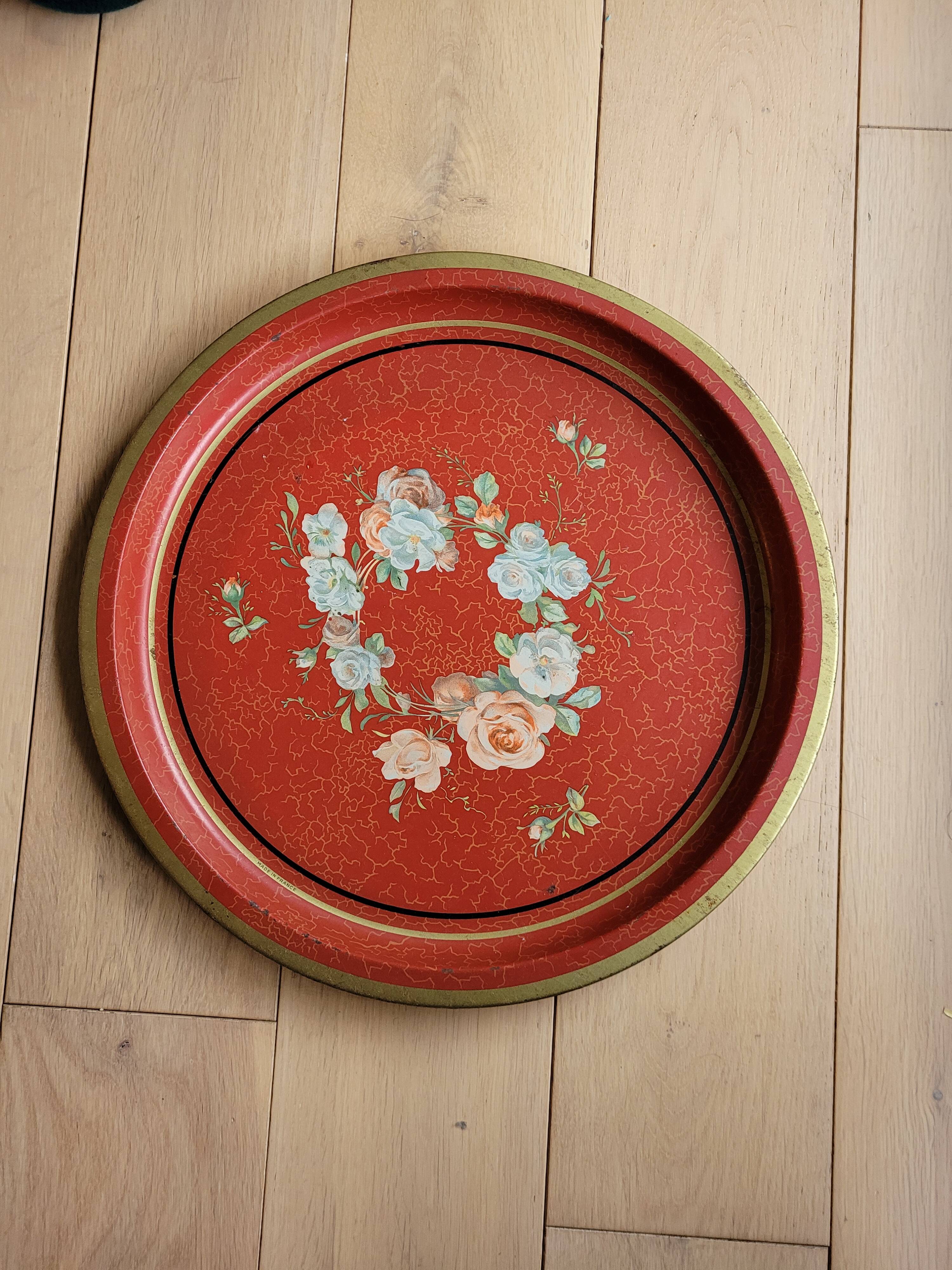 Painted sheet metal top floral pattern