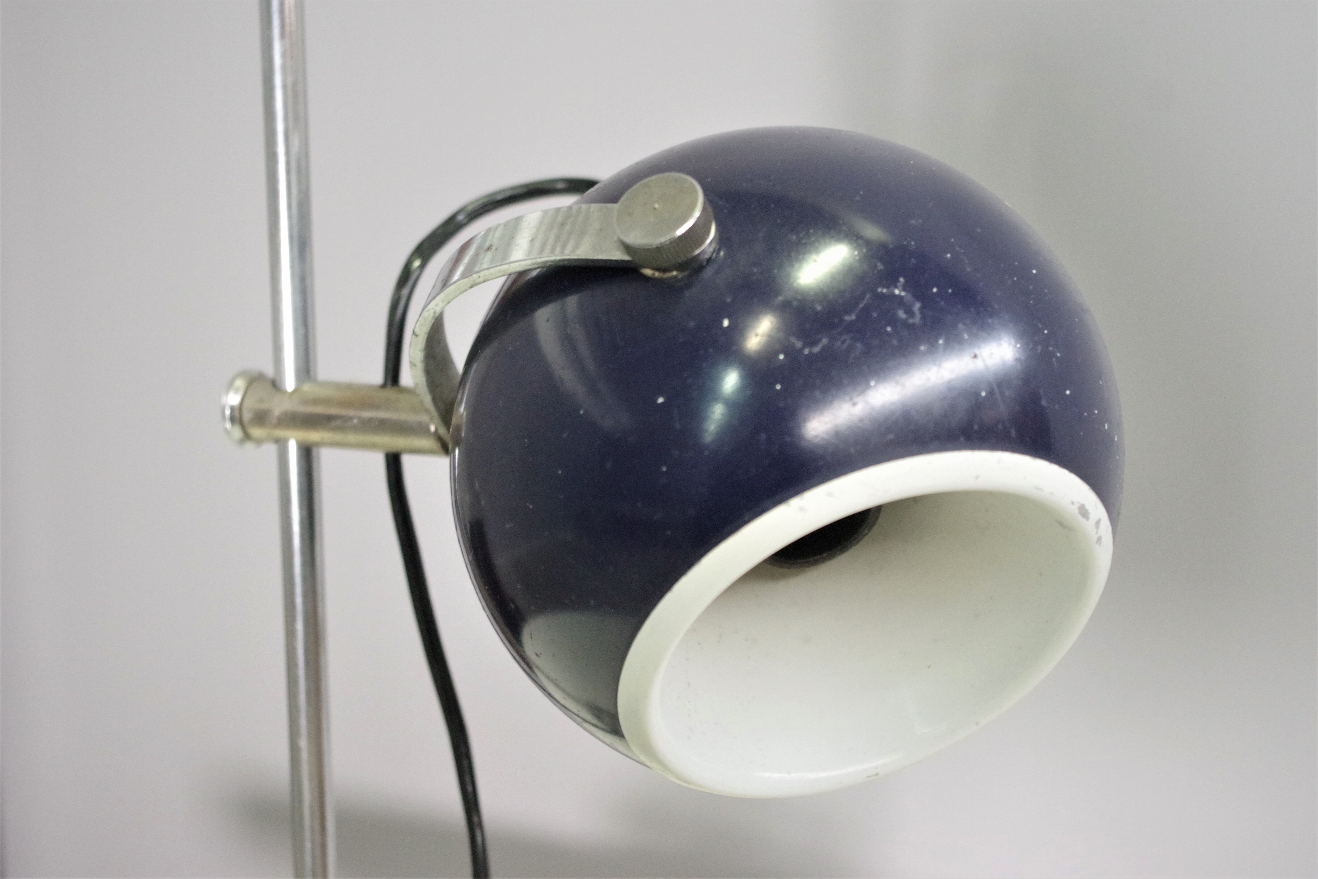 Table lamp "Eye ball" blue Space Age – Goffredo Reggiani, 70s