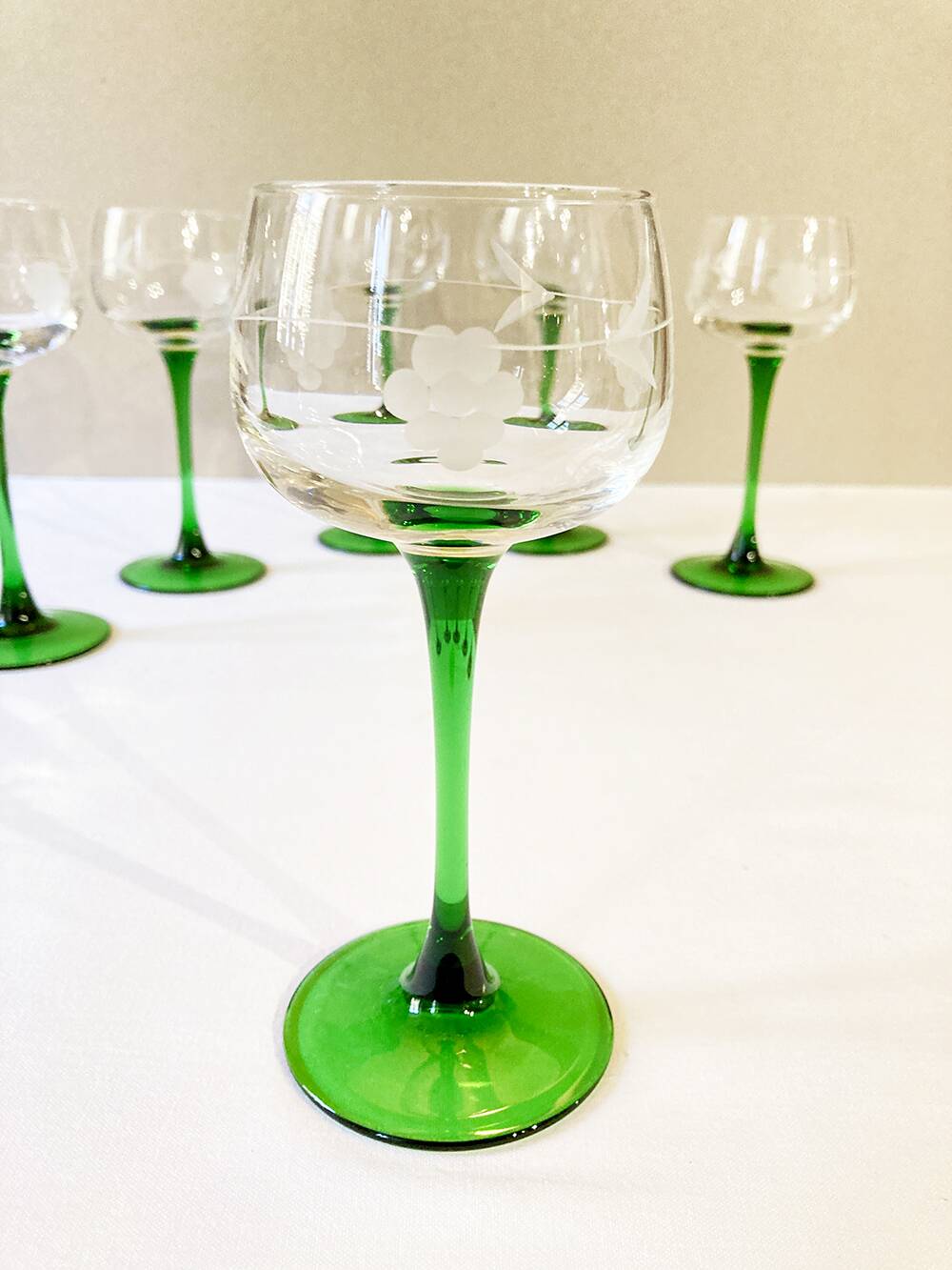 Set of 6 Alsatian wine glasses