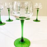 Set of 6 Alsatian wine glasses