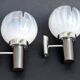 Pair of wall lamps Mazzega opalescent Murano Italy