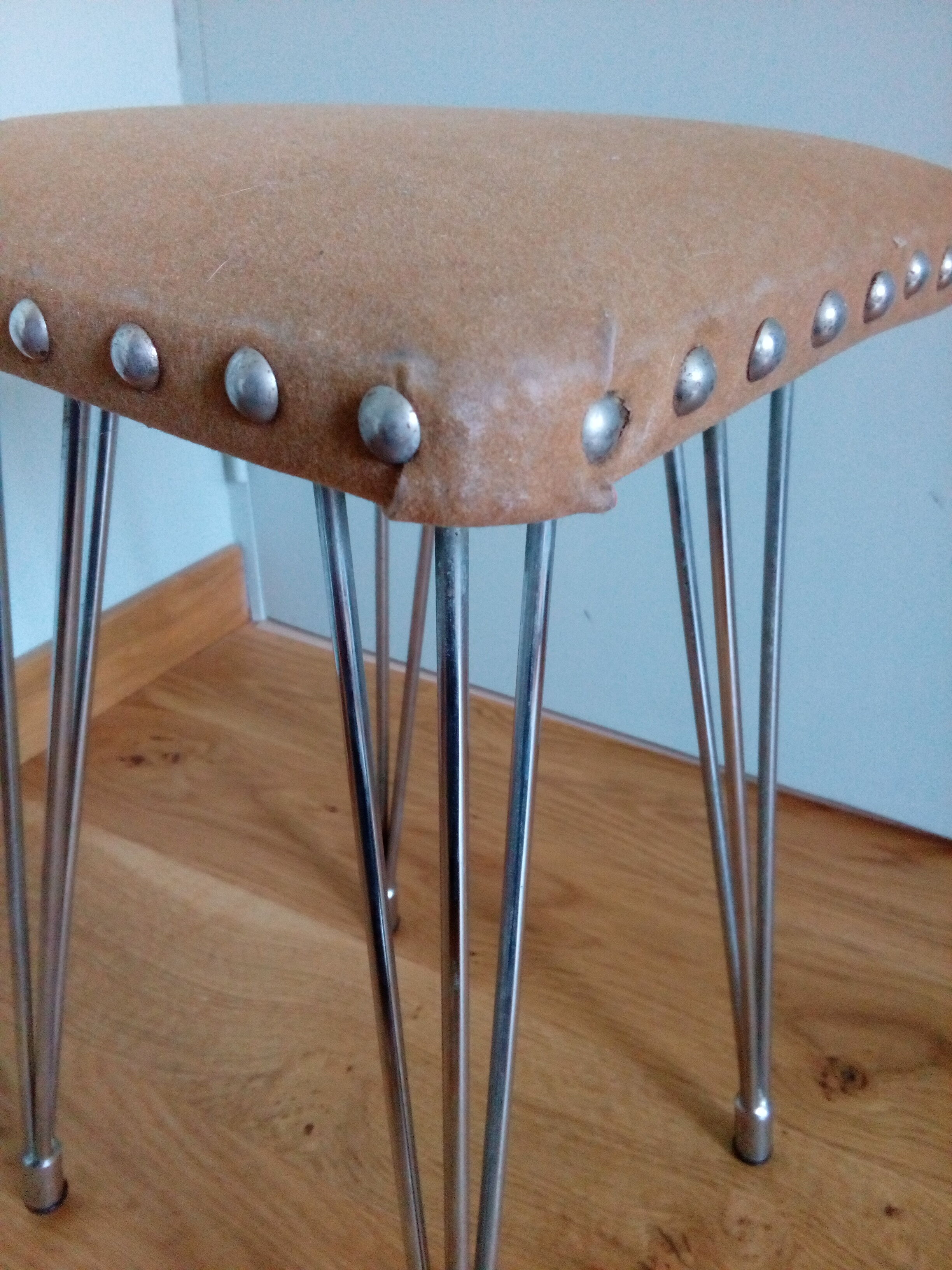 SIF foot stool Eiffel chrome metal