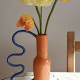 Vase orange et bleu