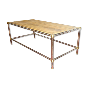 Table basse métal doré, chromé