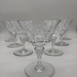 10 crystal champagne glasses, Bacarat, Picadilly model, France