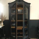 Black and wood window