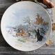 Assiettes anciennes Luneville en porcelaine française à motif de scène buccolique