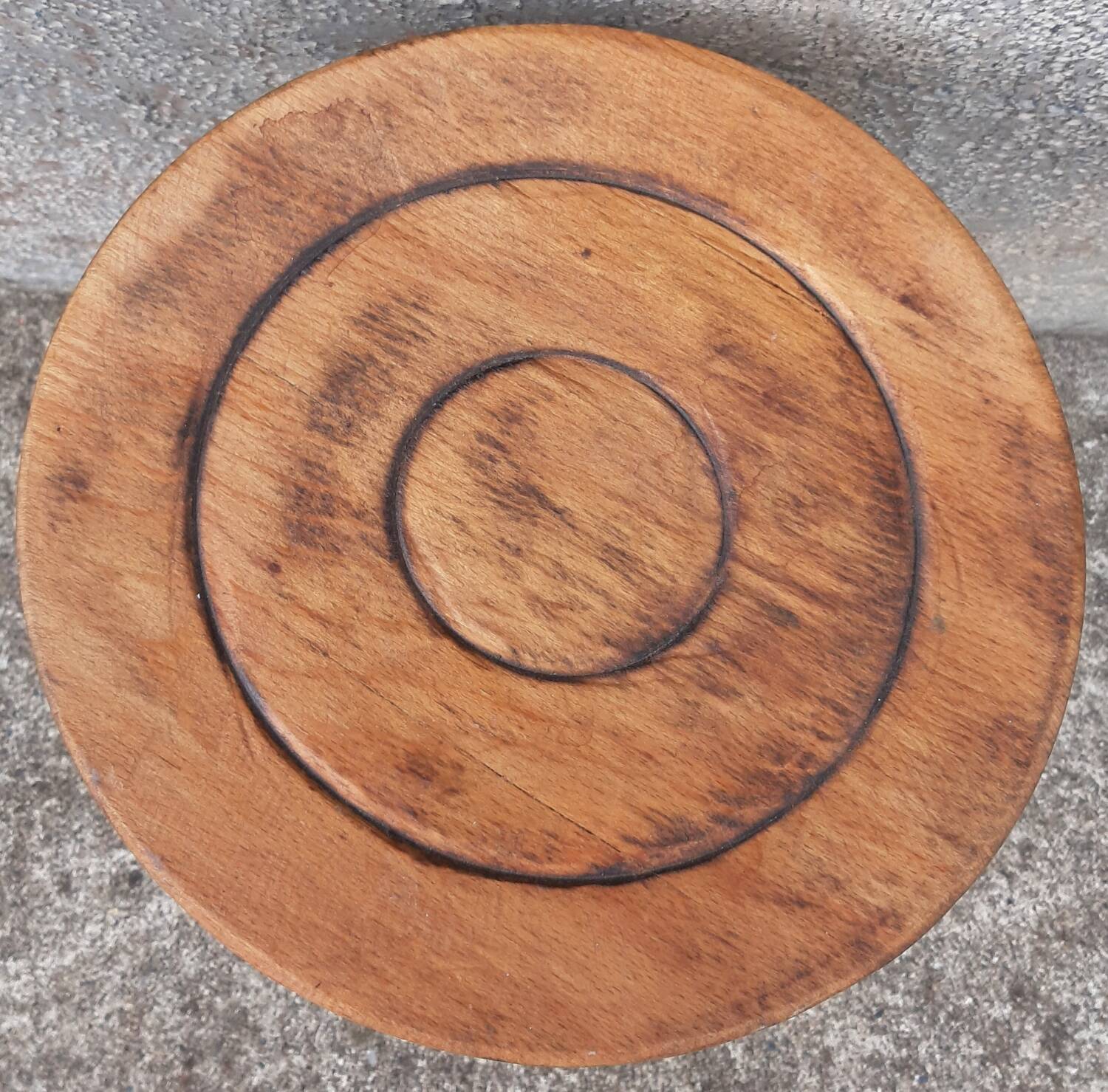 Folk art tripod stool