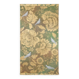 Painted canvas depicting doves in foliage.