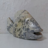 Polished stone fish vintage paper press