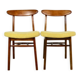 Vintage Hałas chairs yellow vintage - set of 2