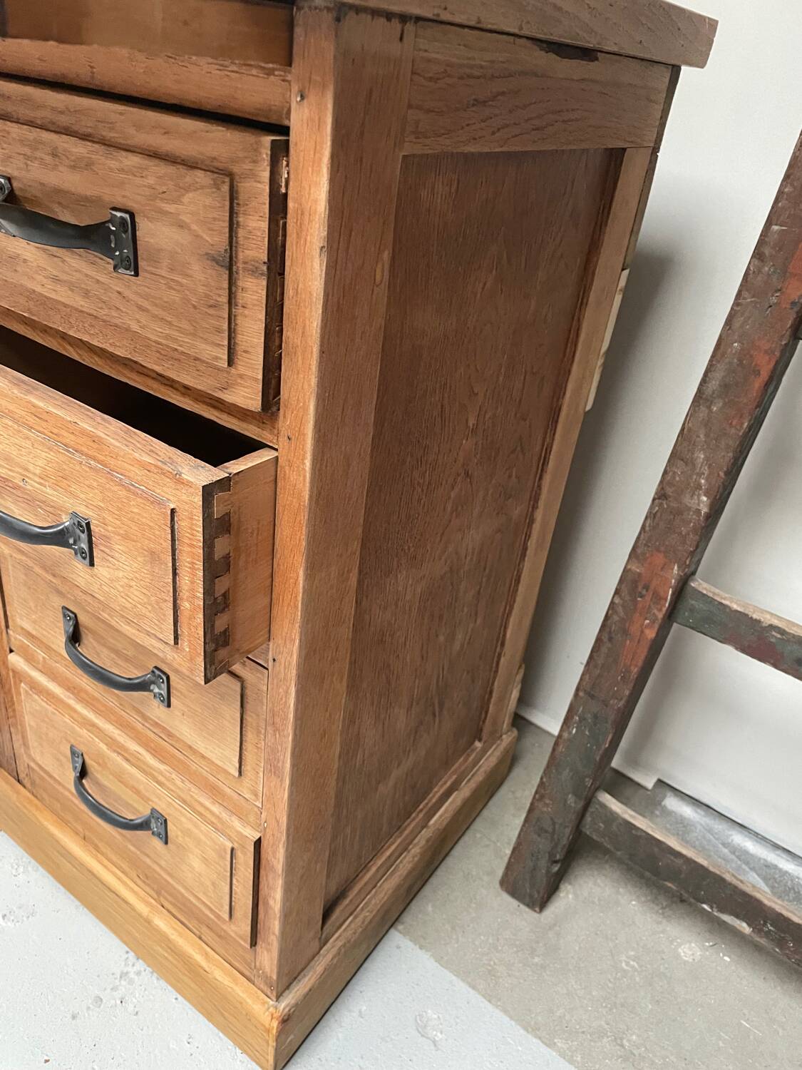Old oak hardware cabinet