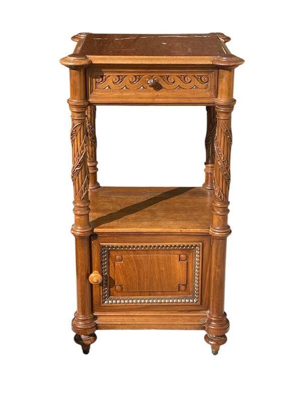 Lit et chevet en noyer style Louis XVI