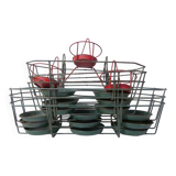 Set of vintage wire metal planters