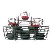 Set of vintage wire metal planters