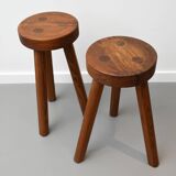 Set of 2 tripod stools