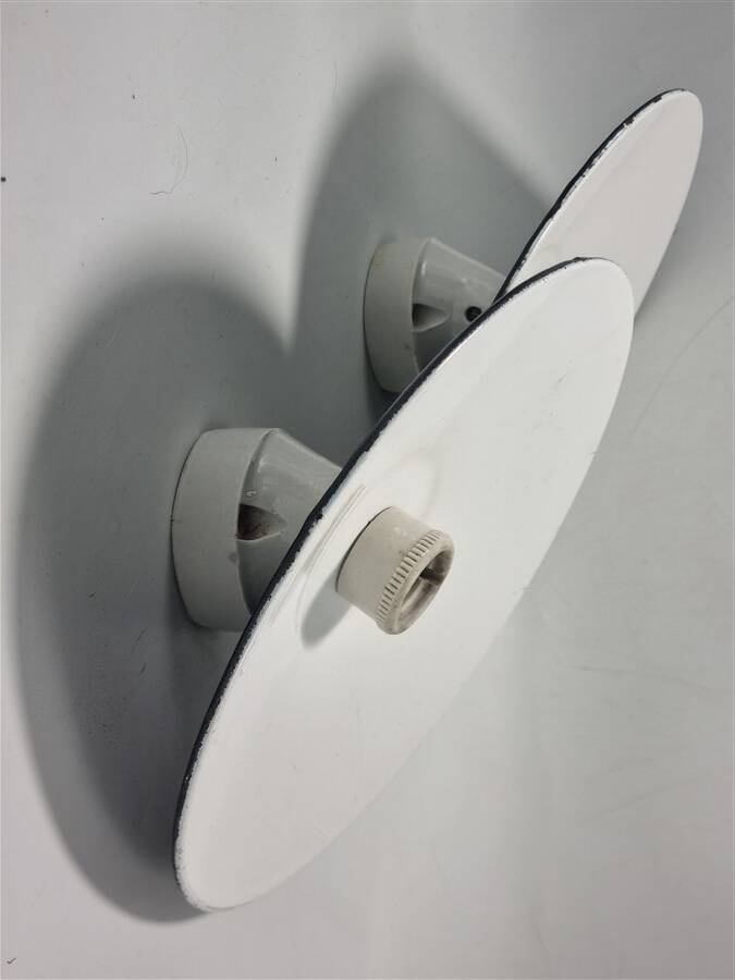 Enamelled sheet metal wall lights