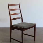 Set of Danish Dark Wood Dining Chairs by Arne Vodder, 1960s