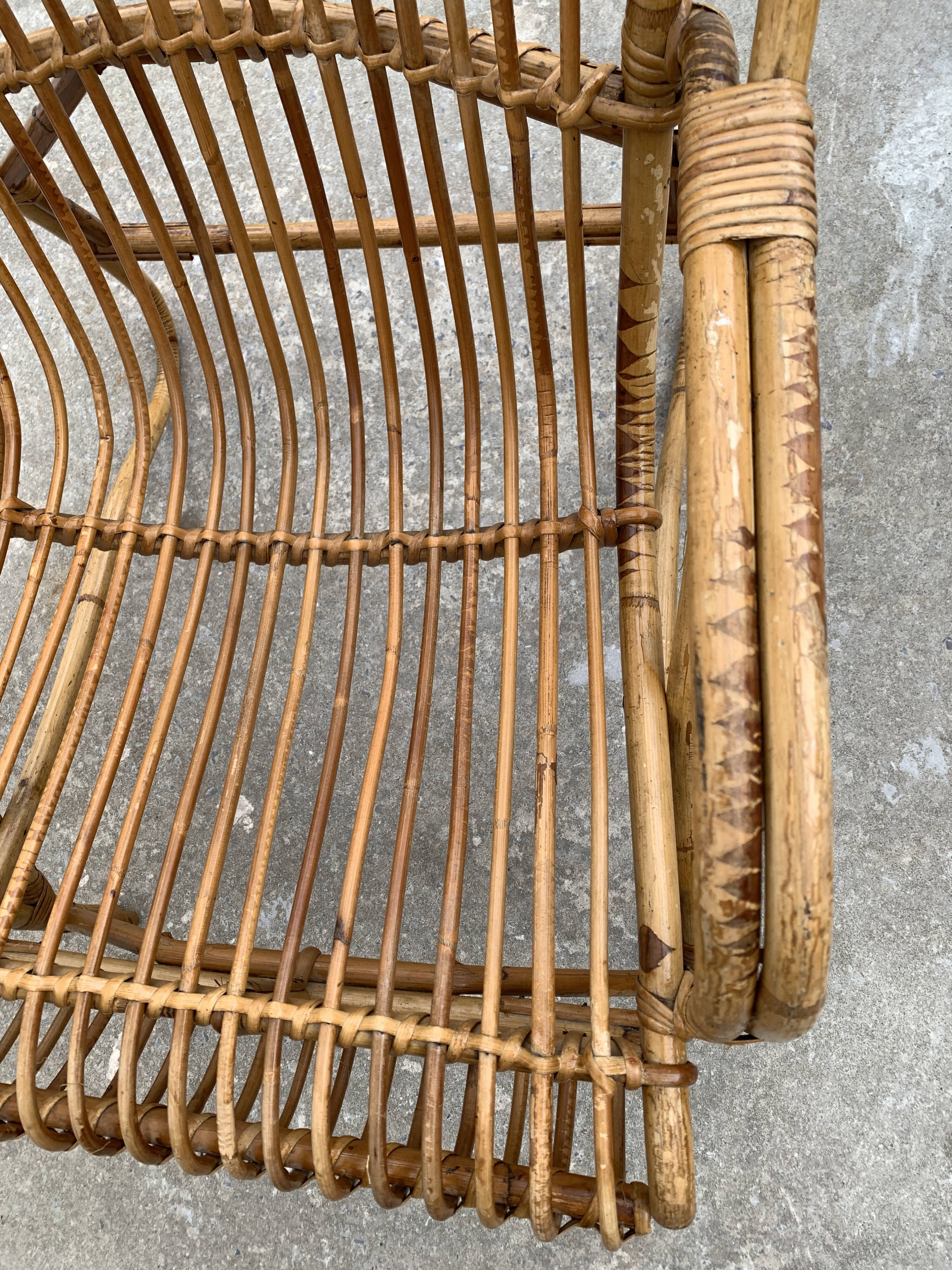 Fauteuil en rotin, 1960