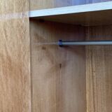 Vintage rattan and woven wicker wardrobe 1970s