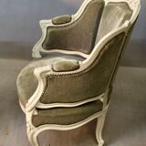 Pair of louis xv style basket armchairs