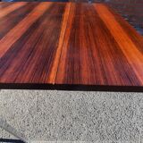 Chrome and rosewood extendable table by Alain Richard, France, 1950s