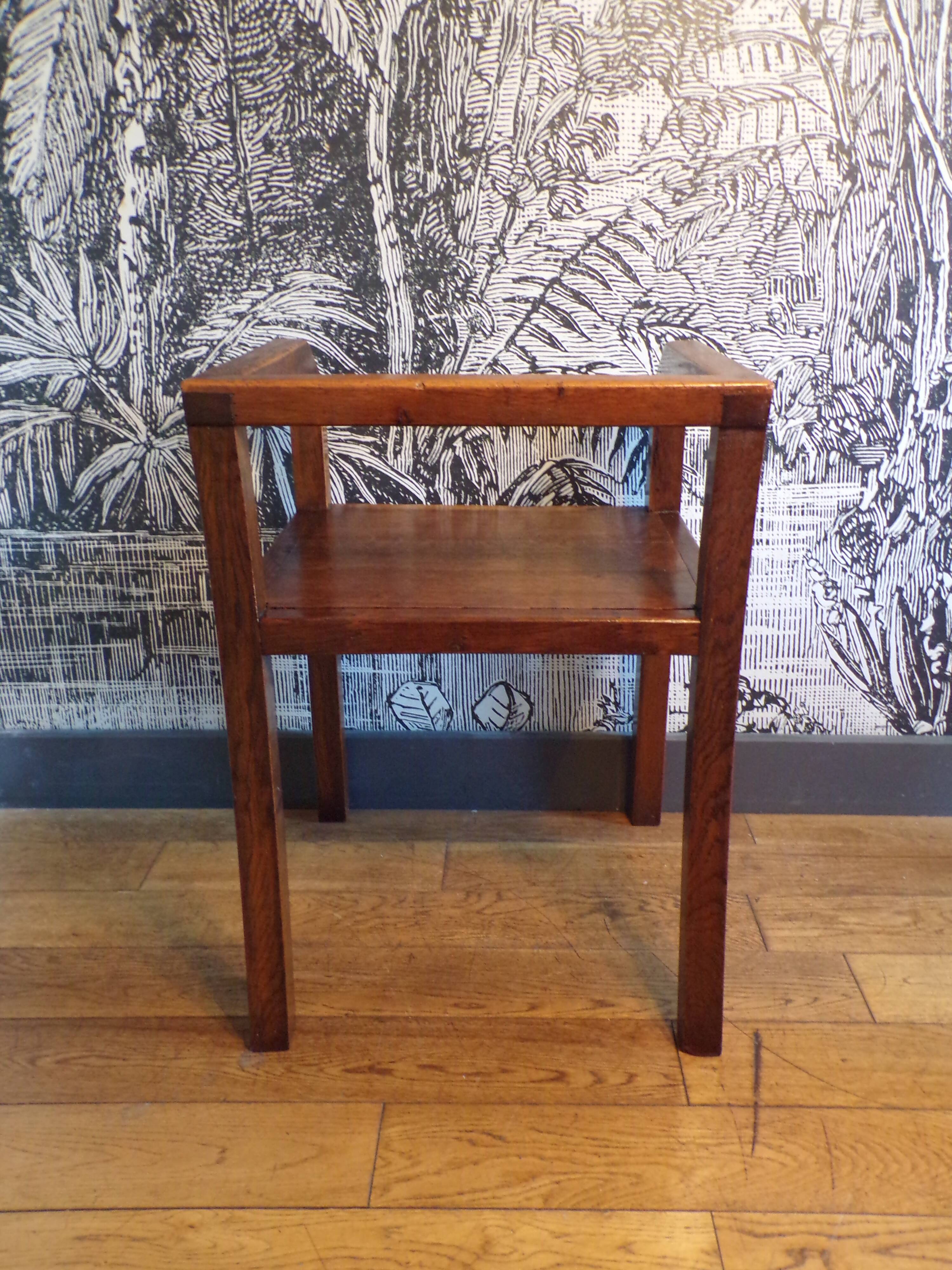 1930s minimalist wooden armchair