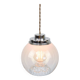 Mid-century italian chrome and murano glass pendant lamp