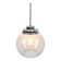 Mid-century italian chrome and murano glass pendant lamp