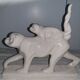 Art deco animal cracked ceramic sculpture La Louvière