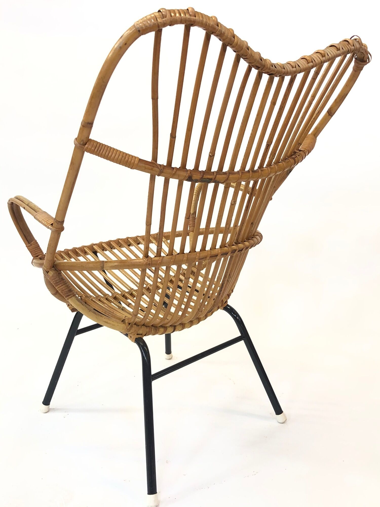 Rattan armchair by Rohe Noordwolde, 1960, Netherlands
