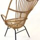 Rattan armchair by Rohe Noordwolde, 1960, Netherlands