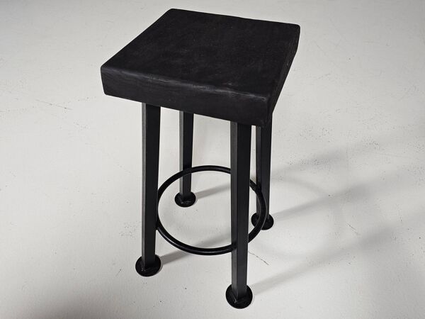 Ensemble de 3 tabourets brutalistes, Belgique, 1970