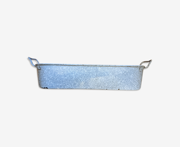 Cache pot, pot de fleur en tôle émaillée