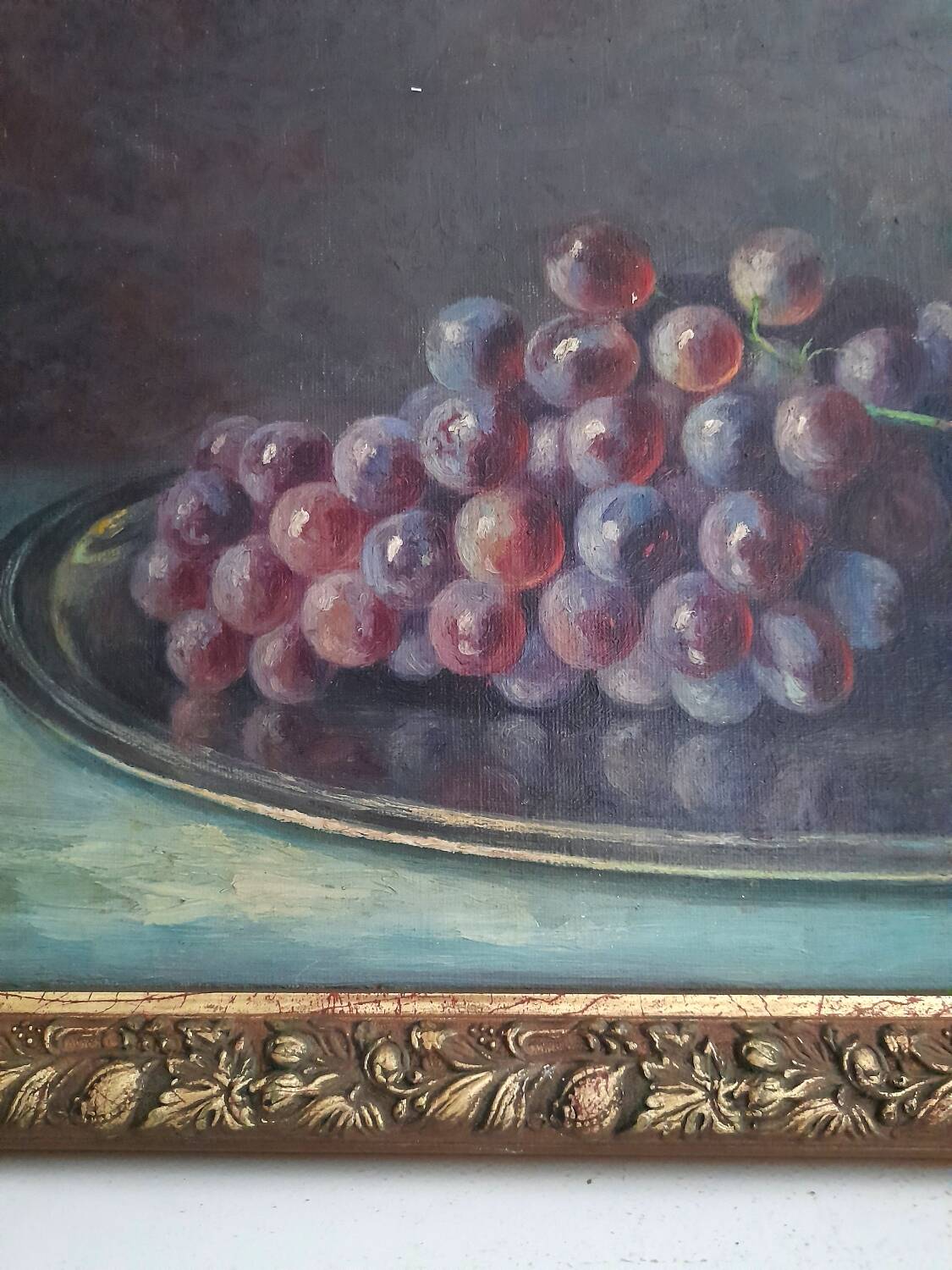 Still life with grapes oil on canvas Steyaert